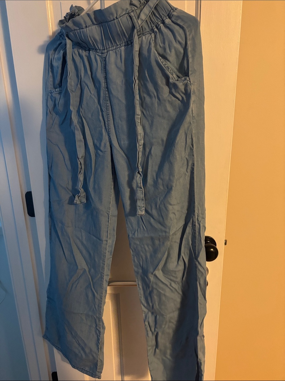 Thread & Supply Light Blue Drawstring Jogger Pants